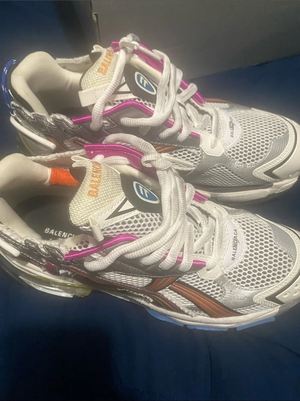 Balenciaga Multicolor Mesh Runner Sneaker with Black Dust Bag